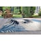 World Rug Gallery Amalfi Contemporary Tropical Floral Indoor/Outdoor Area Rug 5' x 7' Navy 8013NAVY5X7 - alternate 5